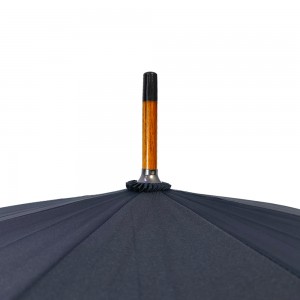 OVIDA Auto Open Straight Umbrella with logo Waterproof 8k Umbrellas Custom Wooden J Handle Paraguas De Lluvias for Adults
