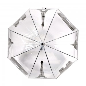 OVIDA 23 Inch Stick Umbrella 8 Ribs Windproof plastic Handle Straight Umbrella for the Rain