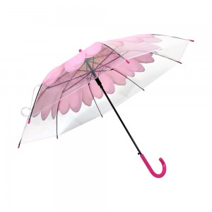 Factory Wholesale Auto Open Straight Umbrella J Handle Stick with Custom LOGO Promotional Branded Stick Umbrella