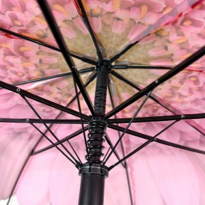 Factory Wholesale Auto Open Straight Umbrella J Handle Stick with Custom LOGO Promotional Branded Stick Umbrella