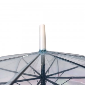 OVIDA Manufacturer Wholesale Creative Laser Umbrella Transparent Colorful Reflective Long Handle Umbrella