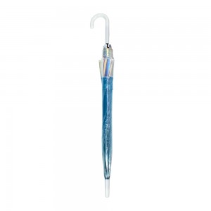 OVIDA Manufacturer Wholesale Creative Laser Umbrella Transparent Colorful Reflective Long Handle Umbrella