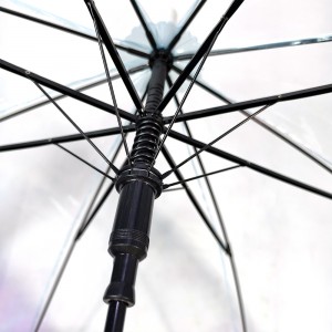 OVIDA Manufacturer Wholesale Creative Laser Umbrella Transparent Colorful Reflective Long Handle Umbrella