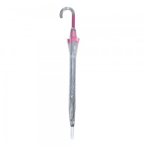 OVIDA Transparent Clear POE Long Stick Umbrella J Handle Windproof Waterproof Straight Rain Umbrella Outdoor