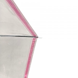 OVIDA Transparent Clear POE Long Stick Umbrella J Handle Windproof Waterproof Straight Rain Umbrella Outdoor