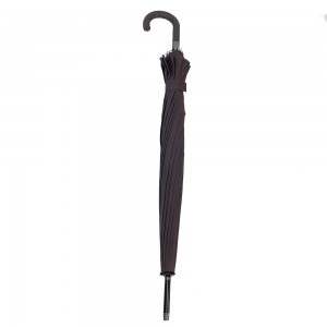 Ovida 25 Inch 25 Ombrella Kwụ ọtọ Akpaka Nnukwu Ombrela Crook nke nwere Nhazi Mbipụta Akara Ndị Ahịa