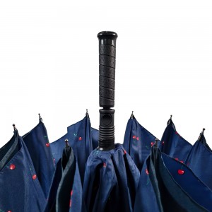 OVIDA Automatic 25inch 8Ribs Big Size Straight Rubber Handle Umbrella with Blue Color