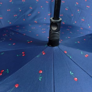OVIDA Automatic 25inch 8Ribs Big Size Straight Rubber Handle Umbrella with Blue Color