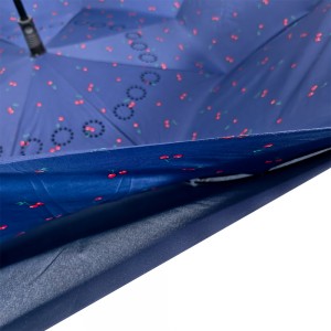 OVIDA Automatic 25inch 8Ribs Big Size Straight Rubber Handle Umbrella with Blue Color