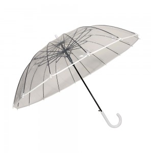 OVIDA POE Transparent Straight Umbrella Custom Clear Stick Umbrella Manufacturer Wholesale Supplier