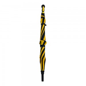Ovida Black splicing Yellow color Best Quality Fiberglass Ribs Double Canopy Windproof Auto Polo Umbrella with Logo for Gift