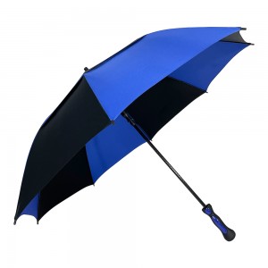 Ovida High Quality Super Strong Double Layer Golf Umbrella Manual Open Business Black and Blue color for young people