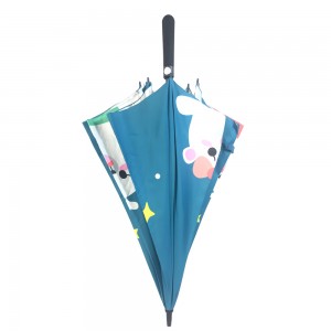 Ovida digital printed cute bear design with fiberglass frame windpoof nice rubber coating handle big size couple umbrella