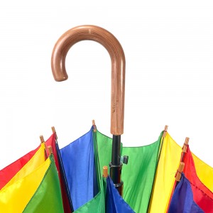 Ovida, paraigua arc de Sant Martí multicolor de promoció barata a l'engròs amb teixit de polièster de golf, paraigua de golf antilliscant de 54 polzades d'alta qualitat