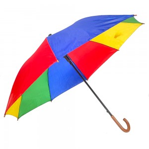 Ovida wholesale cheap Multi Color Promotion rainbow umbrella with polyester fabric de golf 54″ antislip golf umbrella high quality