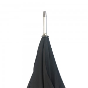Ovida pongee fabric Straight Auto Open Aluminum shaft Fiberglass Golf Umbrella High Quality black Windproof Golf Umbrella