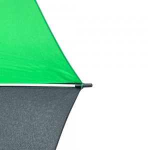 Ovidaカラーファイバーグラスフレームとシャフト、丈夫なWondpoof J型ハンドル、ロゴプリント入りパーソナライズゴルフ傘