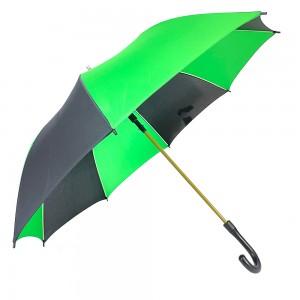 Ovida color fiberglass frame and shaft strong wondpoof J shape handle personalised golf umbrellas with logo prints