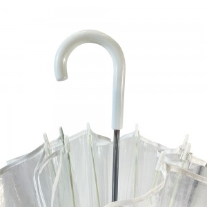 OVIDA מטריות PVC עמידות למים לקידום מכירות מתנה ישרות שקופות בצורת כיפה שקופה פלסטיק שקוף Poe בועה אוטומטית פתיחה של מקל