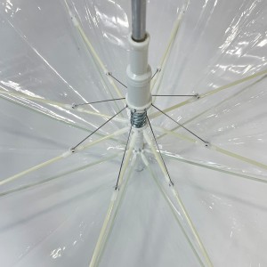 OVIDA מטריות PVC עמידות למים לקידום מכירות מתנה ישרות שקופות בצורת כיפה שקופה פלסטיק שקוף Poe בועה אוטומטית פתיחה של מקל