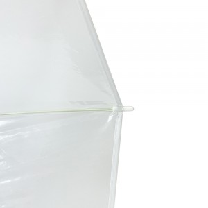 OVIDA מטריות PVC עמידות למים לקידום מכירות מתנה ישרות שקופות בצורת כיפה שקופה פלסטיק שקוף Poe בועה אוטומטית פתיחה של מקל