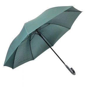 Ovida High-end straight bone umbrella for two people Hotel restaurant automatic logo sombrillas