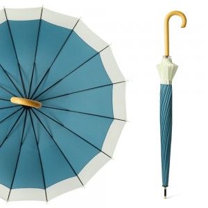 Ovida 16K Curved Handle Umbrella Rain Men Women Reinforce Windproof Golf Long Umbrellas Japanese Style Refreshing Boy Girls Umbrella
