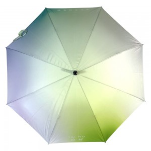 I-Ovida Straight Umbrella Ilaphu Eliphindwe Kabini Elinemibala Ene-Logo Printa Umbrella Elungiselelwe Abantu Aba-2