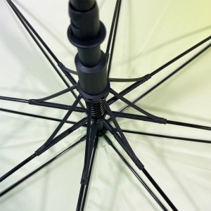 I-Ovida Straight Umbrella Ilaphu Eliphindwe Kabini Elinemibala Ene-Logo Printa Umbrella Elungiselelwe Abantu Aba-2