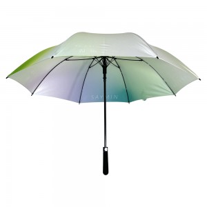 I-Ovida Straight Umbrella Ilaphu Eliphindwe Kabini Elinemibala Ene-Logo Printa Umbrella Elungiselelwe Abantu Aba-2