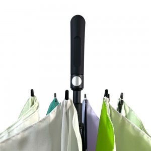 I-Ovida Straight Umbrella Ilaphu Eliphindwe Kabini Elinemibala Ene-Logo Printa Umbrella Elungiselelwe Abantu Aba-2