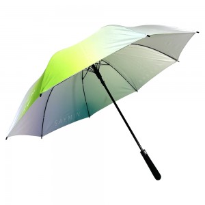 I-Ovida Straight Umbrella Ilaphu Eliphindwe Kabini Elinemibala Ene-Logo Printa Umbrella Elungiselelwe Abantu Aba-2