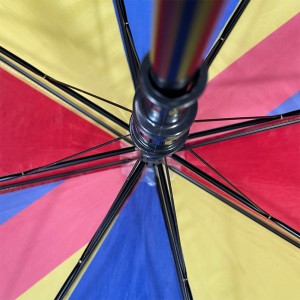 Ilaphu le-Ovida le-27 intshi yeGolf Umbrella Color Splicing elinophawu oluprintiweyo olwenziwe ngokwezifiso i-EVA Soft Handle