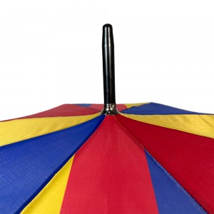Ilaphu le-Ovida le-27 intshi yeGolf Umbrella Color Splicing elinophawu oluprintiweyo olwenziwe ngokwezifiso i-EVA Soft Handle