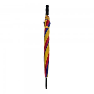 Ilaphu le-Ovida le-27 intshi yeGolf Umbrella Color Splicing elinophawu oluprintiweyo olwenziwe ngokwezifiso i-EVA Soft Handle