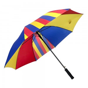 Ovida 27 inch Golf Umbrella Color Splicing Fabric With Customized Logo Printing EVA Soft Handle