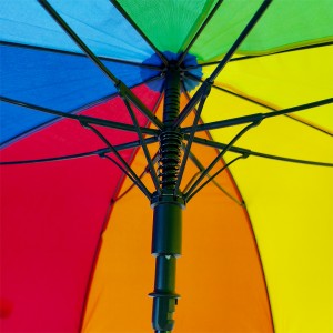 OVIDA Advertising Custom Oversize Windproof Plastic Handle Straight Golf Umbrella With Logo