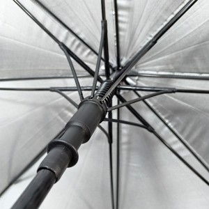 Umenzi we-OVIDA oyi-27Inch oyi-Luxury Custom Golf Umbrella enkulu engangeni moya ethe tye, uyilo lweClassic olunophawu oluprintiweyo