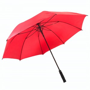 Tigsuplay sa Ovida Waterproof Outdoor Sun Parasols Pagpalit og mga Payong Labing Maayo nga Grado nga Dili Masudlan sa Hangin nga Regalo nga Tigdesinyo sa Ulan nga Pula nga Tul-id nga Payong