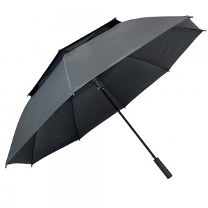 Ovida 30inch double level windproof frame rubber handle high-end unbreakable golf umbrella custom logo