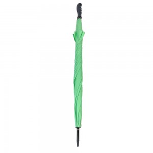 Ovida Windproof fiberglass frame big fresh green windproof straight golf club umbrella custom logo print