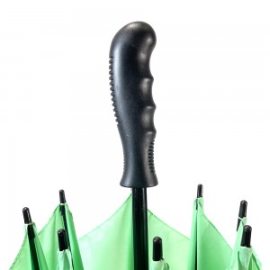 Ovida Windproof fiberglass frame big fresh green windproof straight golf club umbrella custom logo print