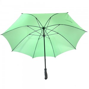 Ovida Windproof fiberglass frame big fresh green windproof straight golf club umbrella custom logo print