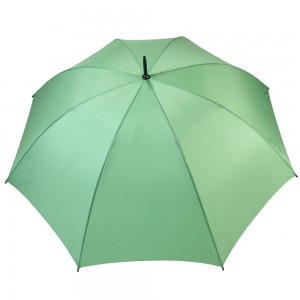 Ovida Windproof fiberglass frame big fresh green windproof straight golf club umbrella custom logo print