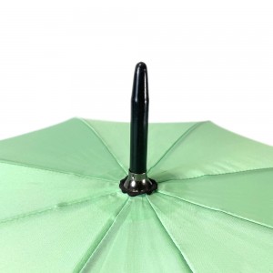 Ovida Windproof fiberglass frame big fresh green windproof straight golf club umbrella custom logo print