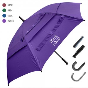 Ovida 60 inch Premium Custom Vented green, rose red, purple ,blue color Golf Umbrellas
