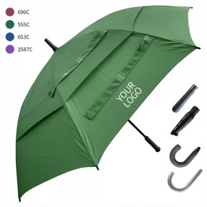 Ovida 60 inch Premium Custom Vented green, rose red, purple ,blue color Golf Umbrellas