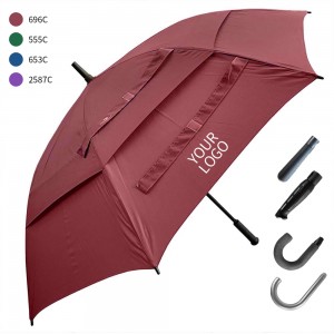 Ovida 60 inch Premium Custom Vented green, rose red, purple ,blue color Golf Umbrellas