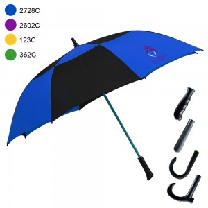 Ovida 60″ Double Canopy two 2-Person Golf Umbrella Windproof Vented black and yellow