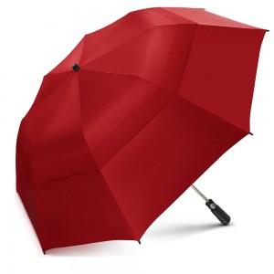 Ovida custom air vented 2 folding golf umbrellas for promotional custom umbrella